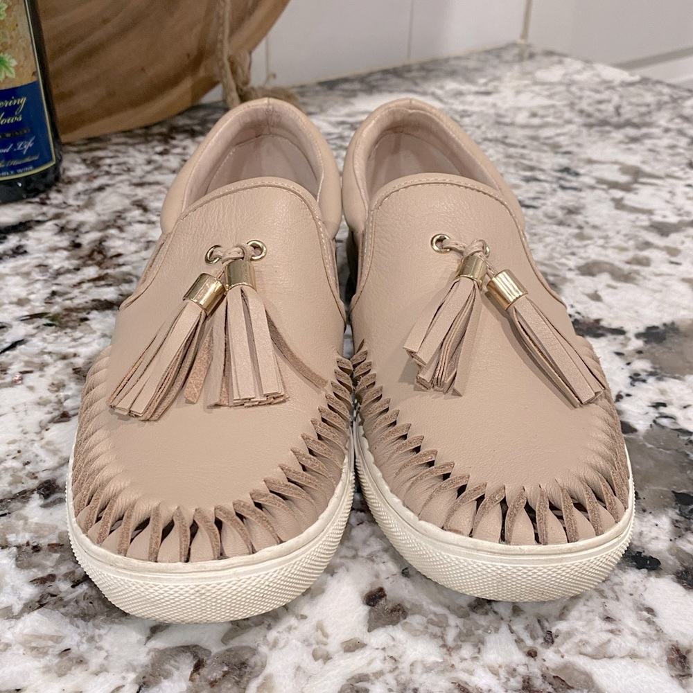 J Slides Leather slip-ons